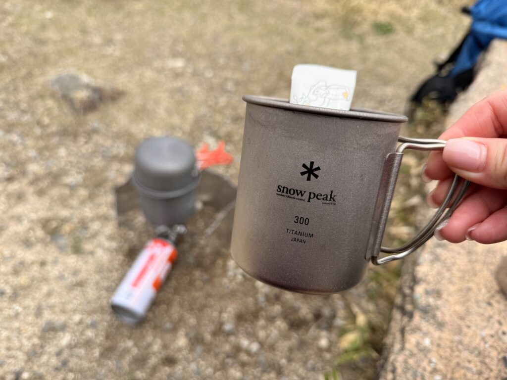 持参したコーヒーセット